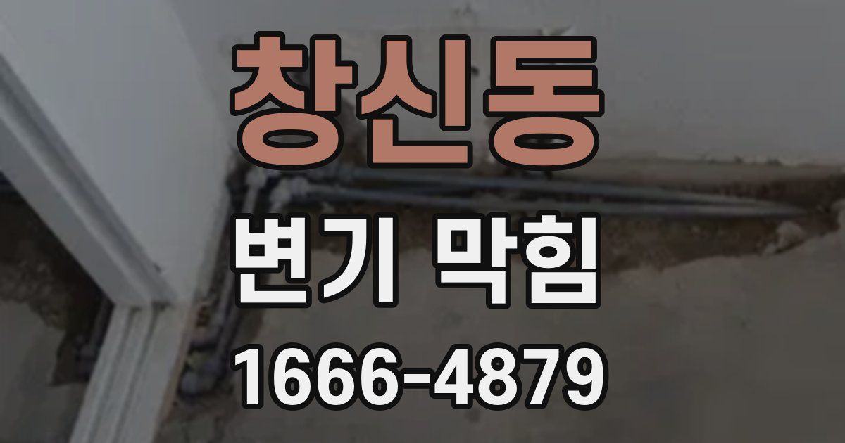 창신동 변기 막힘