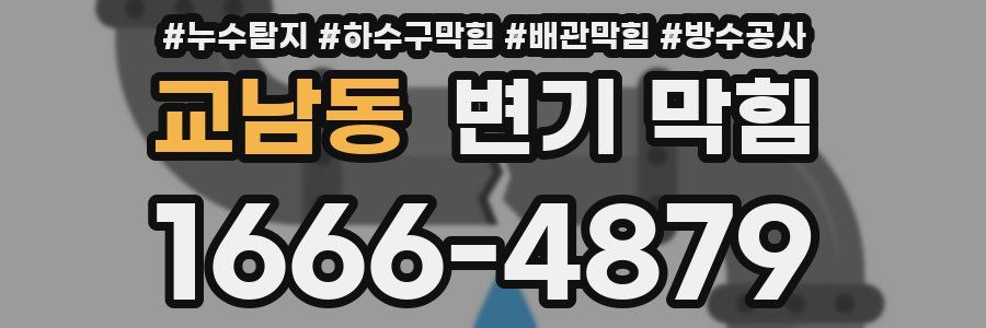 교남동 변기 막힘