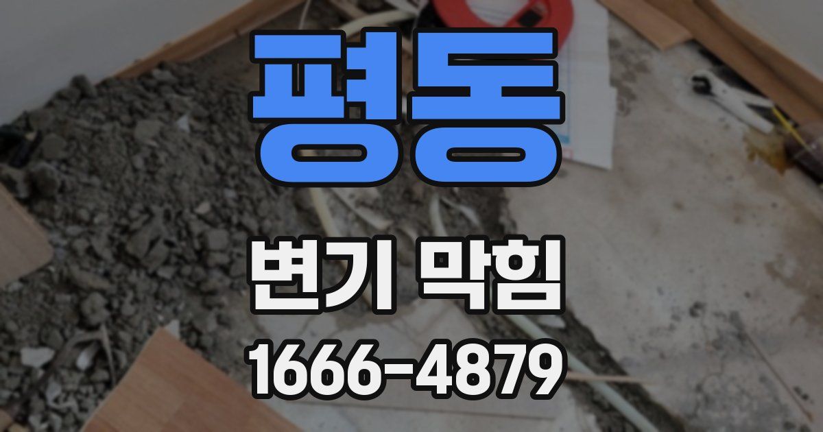 평동 변기 막힘