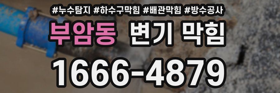 부암동 변기 막힘