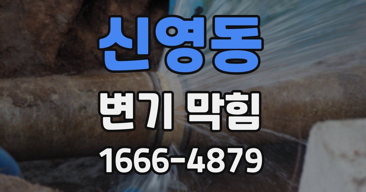 신영동 변기 막힘