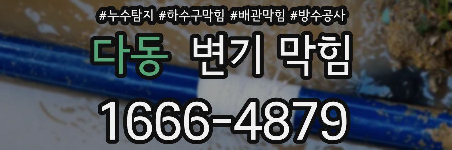 다동 변기 막힘
