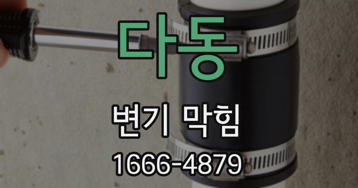 다동 변기 막힘
