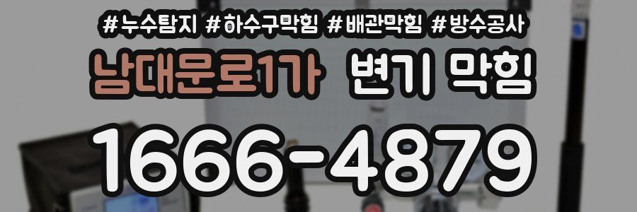남대문로1가 변기 막힘