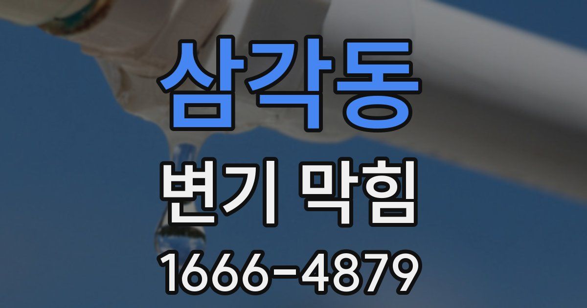 삼각동 변기 막힘