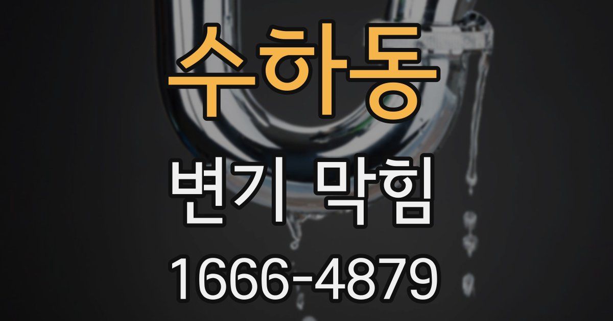 수하동 변기 막힘