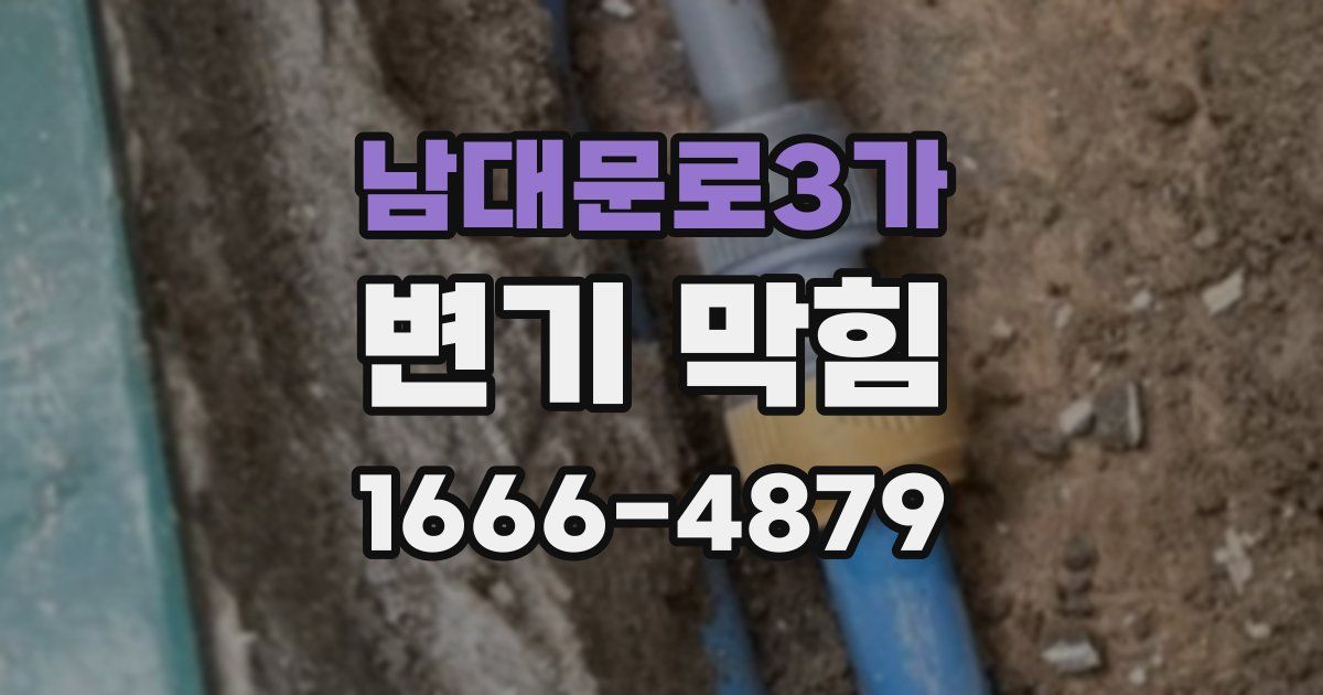 남대문로3가 변기 막힘