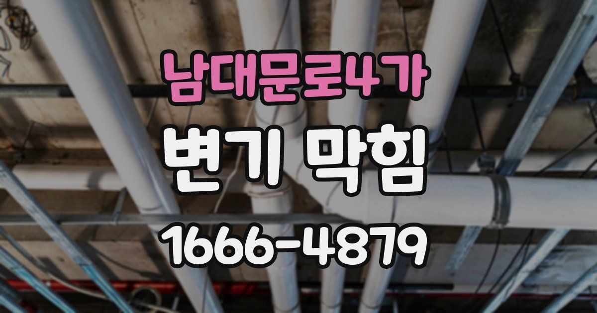 남대문로4가 변기 막힘
