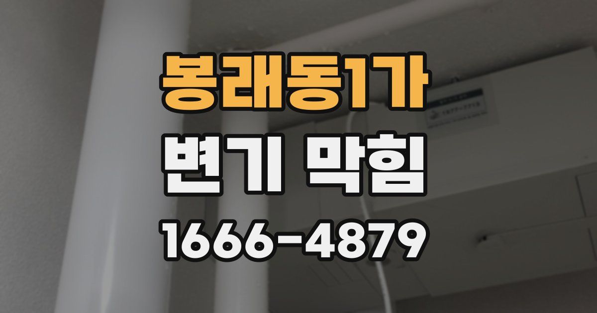 봉래동1가 변기 막힘