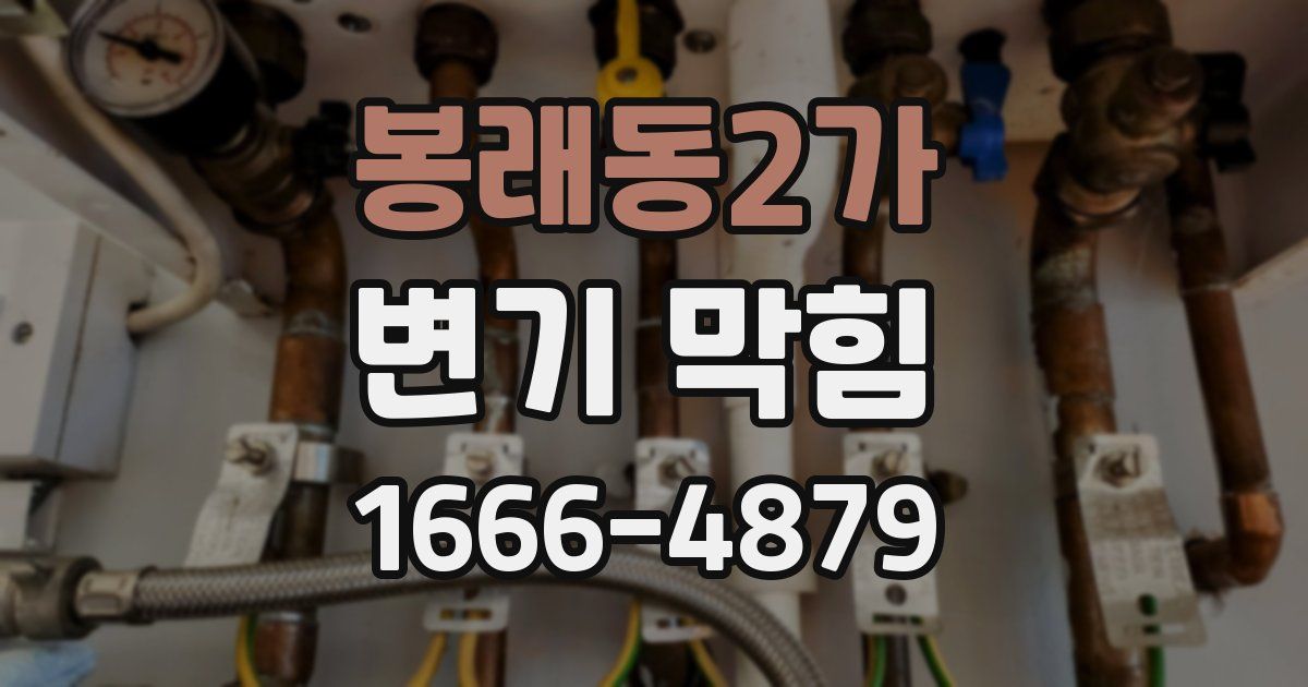 봉래동2가 변기 막힘
