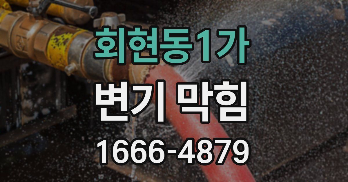 회현동1가 변기 막힘