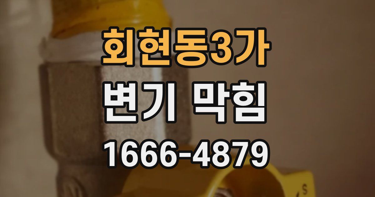 회현동3가 변기 막힘