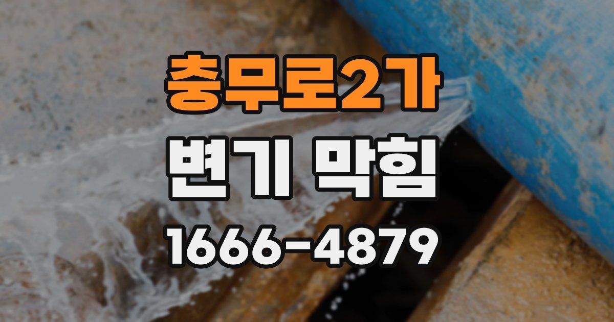 충무로2가 변기 막힘