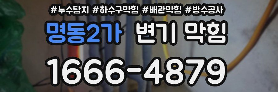 명동2가 변기 막힘