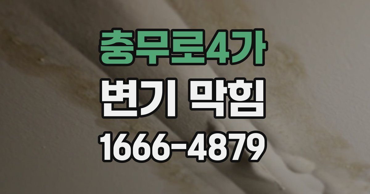 충무로4가 변기 막힘
