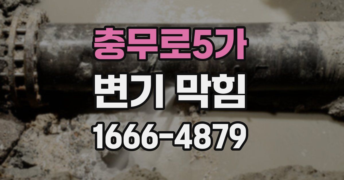충무로5가 변기 막힘