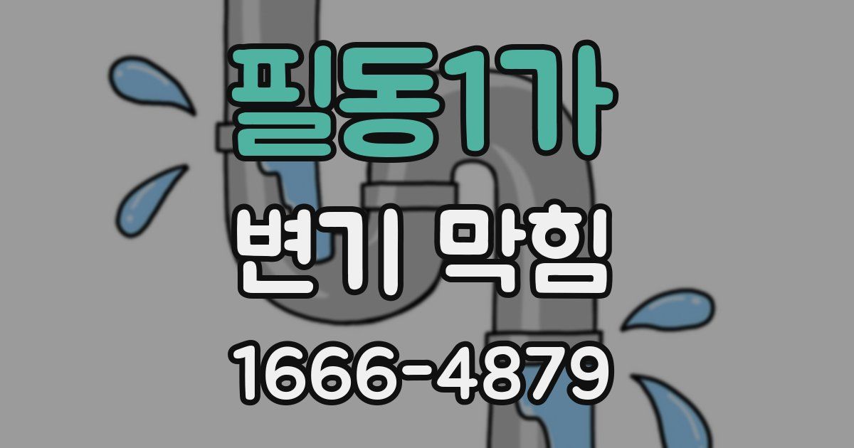 필동1가 변기 막힘