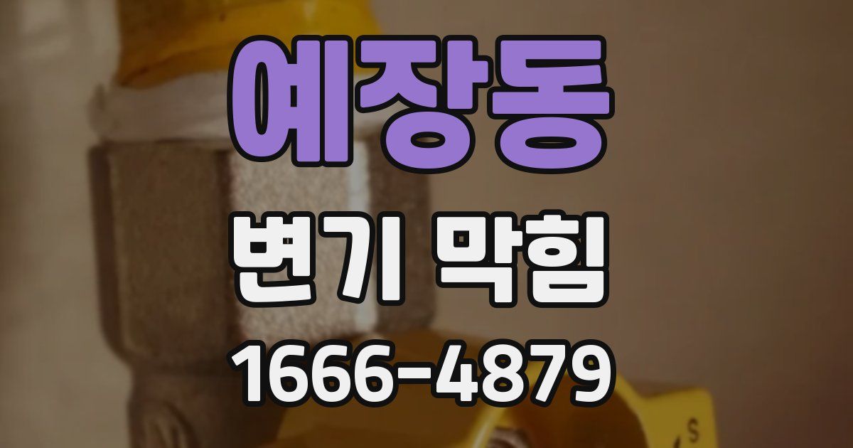 예장동 변기 막힘