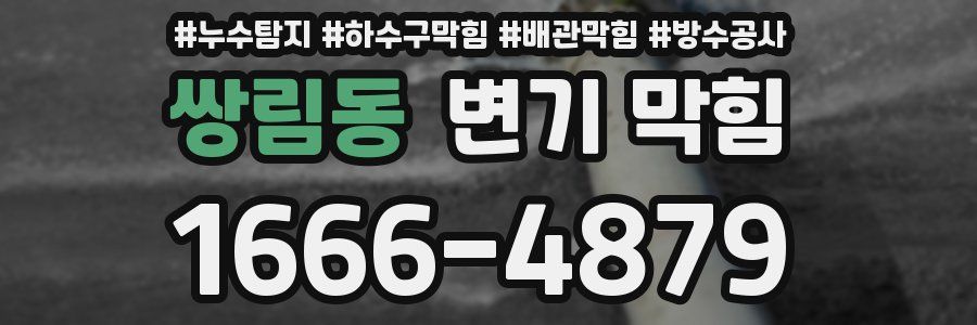 쌍림동 변기 막힘