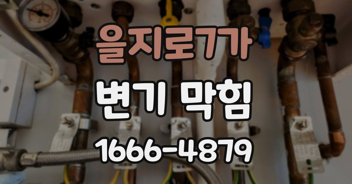 을지로7가 변기 막힘
