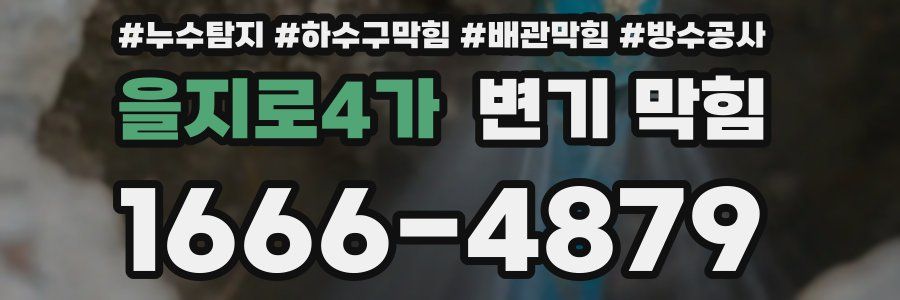 을지로4가 변기 막힘