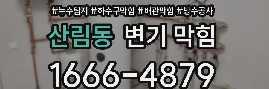 산림동 변기 막힘