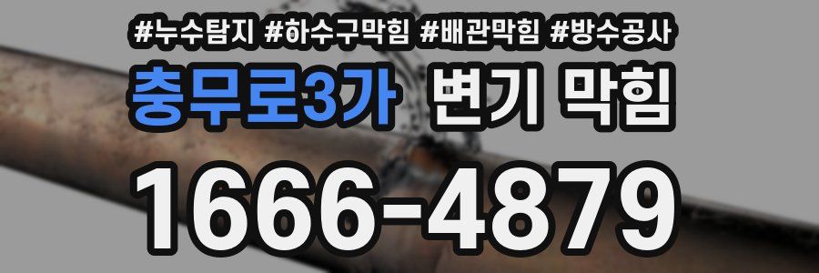 충무로3가 변기 막힘