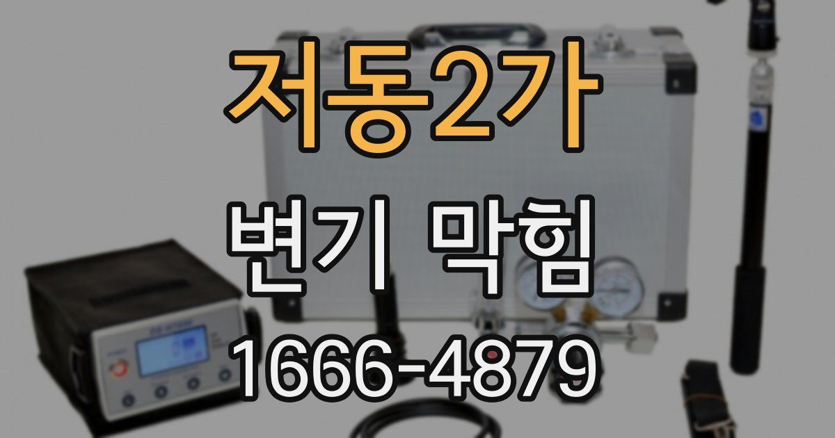 저동2가 변기 막힘