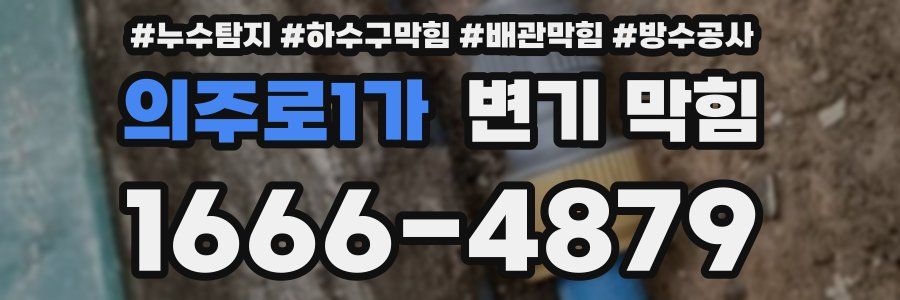 의주로1가 변기 막힘