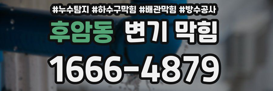 후암동 변기 막힘