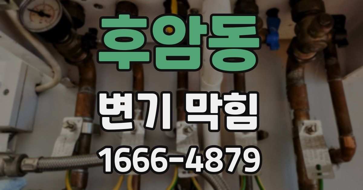 후암동 변기 막힘