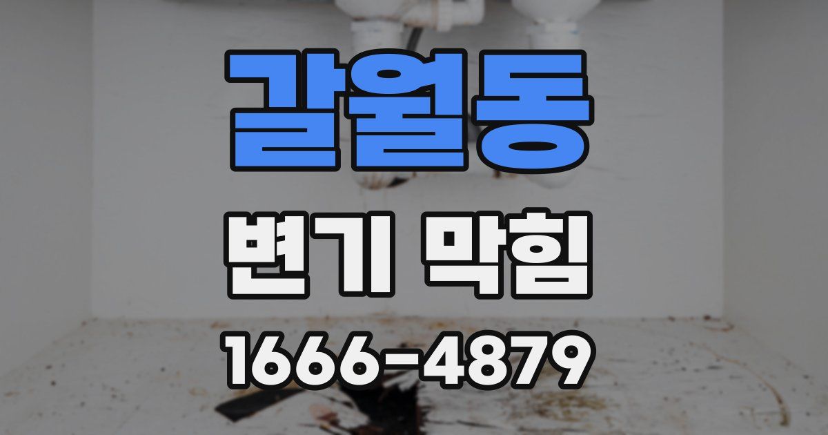 갈월동 변기 막힘