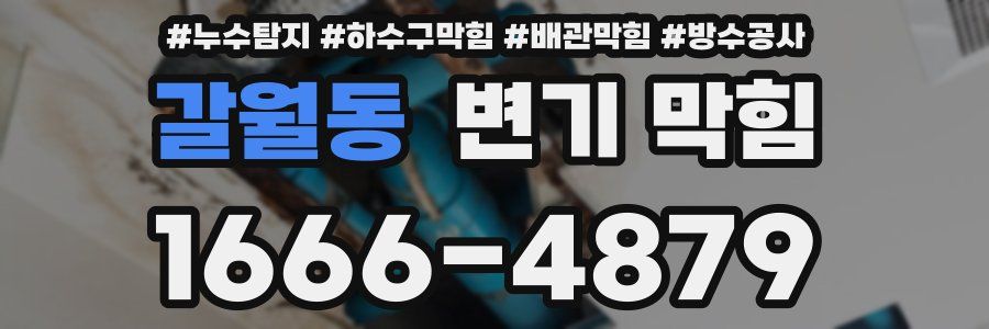 갈월동 변기 막힘