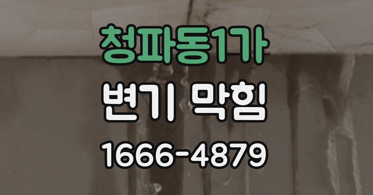 청파동1가 변기 막힘