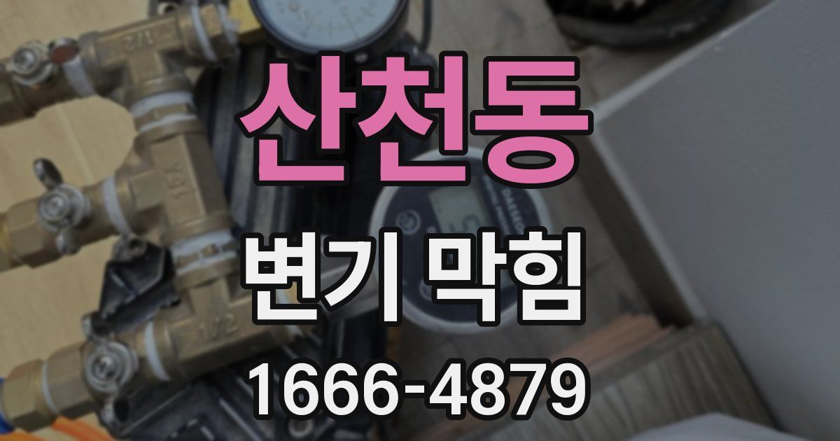 산천동 변기 막힘