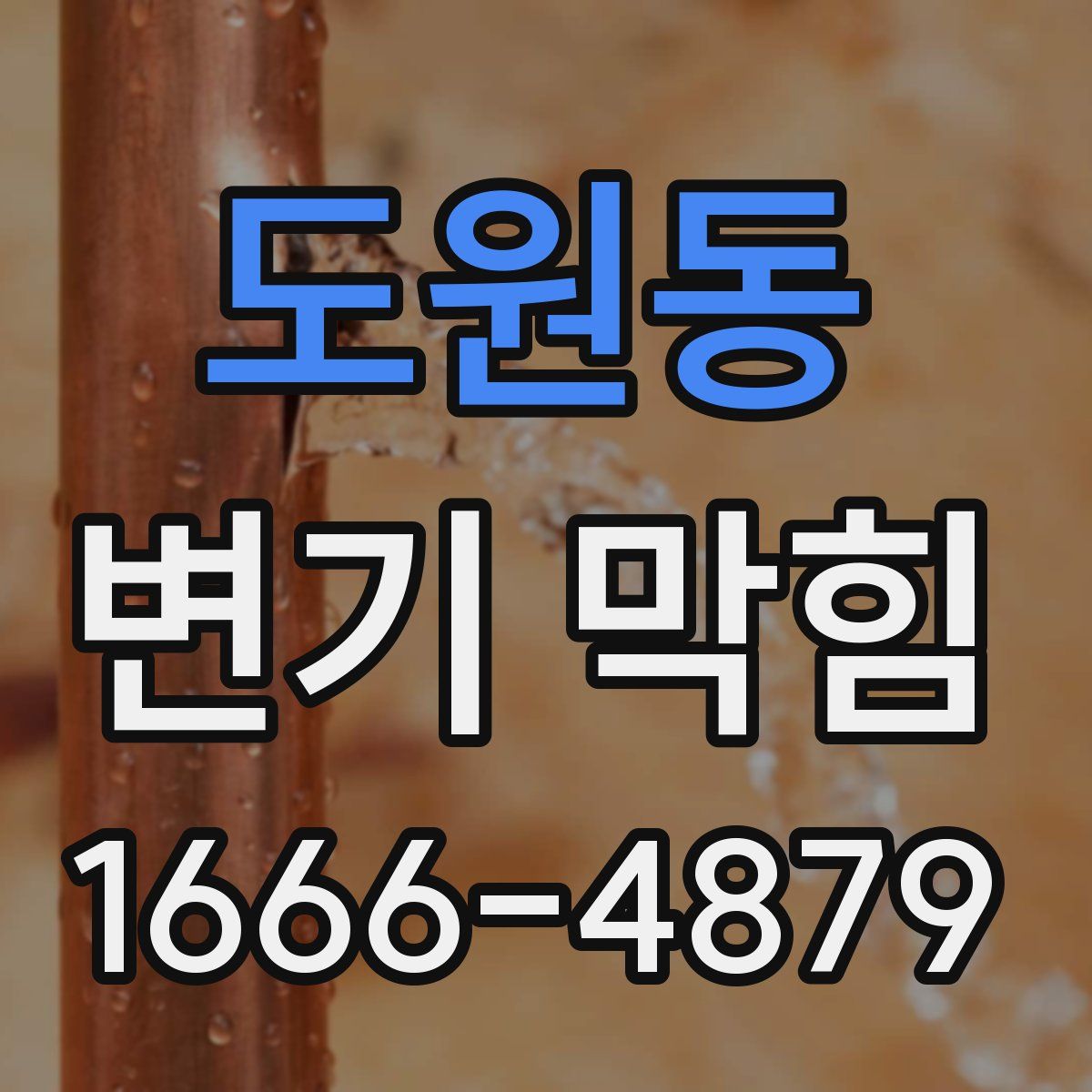 도원동 변기 막힘