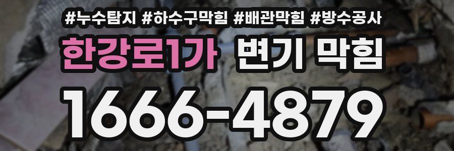 한강로1가 변기 막힘