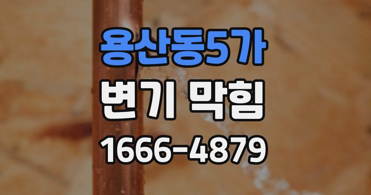 용산동5가 변기 막힘