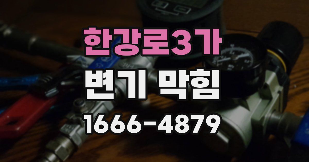 한강로3가 변기 막힘