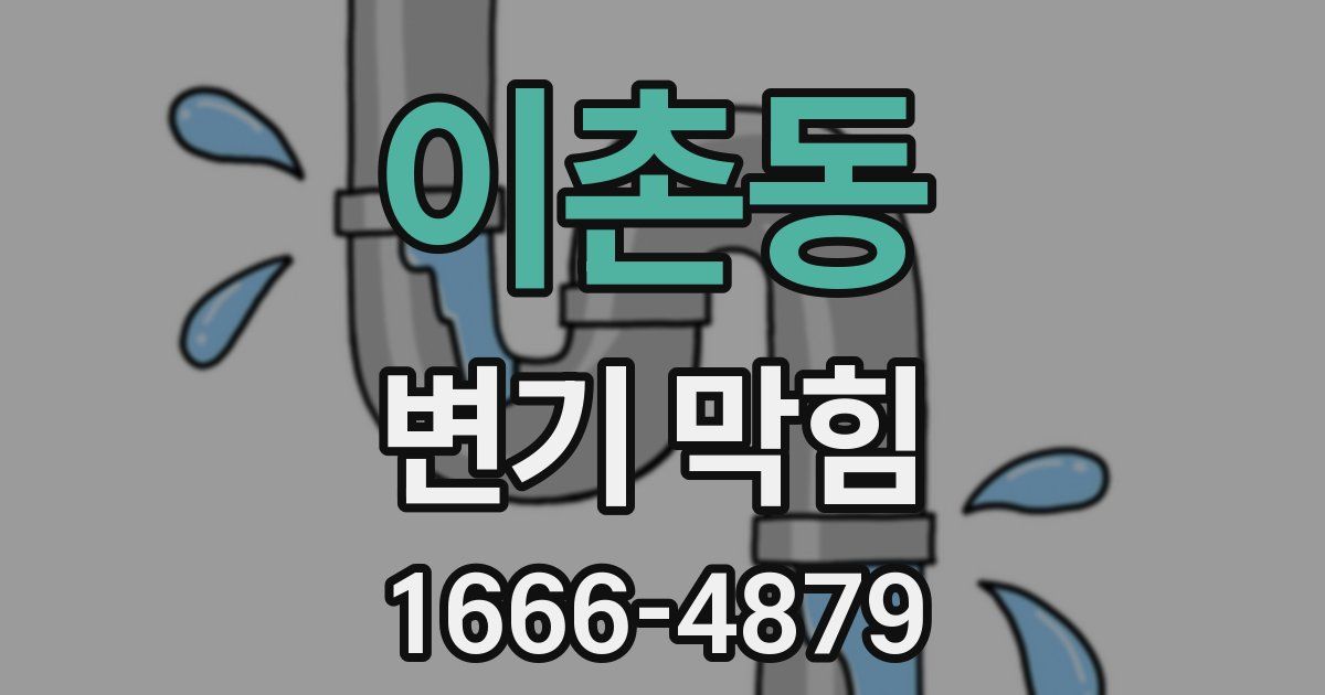 이촌동 변기 막힘
