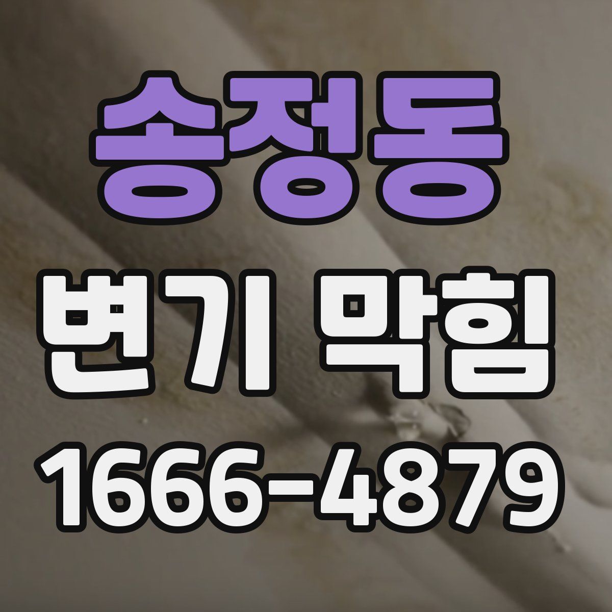 송정동 변기 막힘