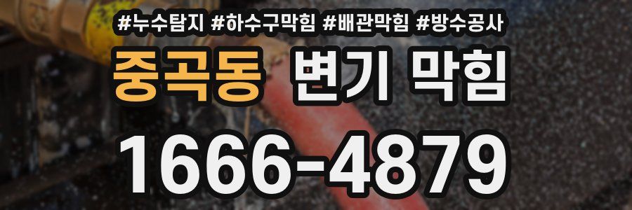중곡동 변기 막힘