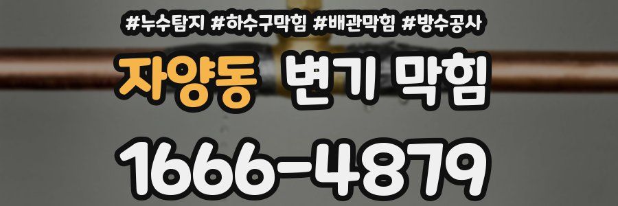 자양동 변기 막힘