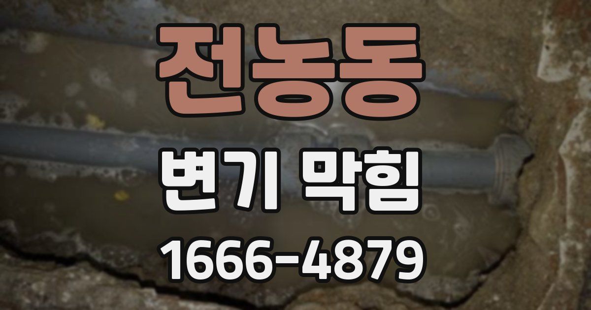 전농동 변기 막힘