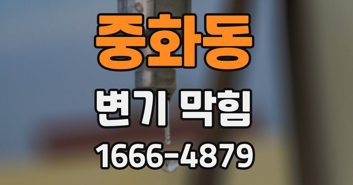 중화동 변기 막힘