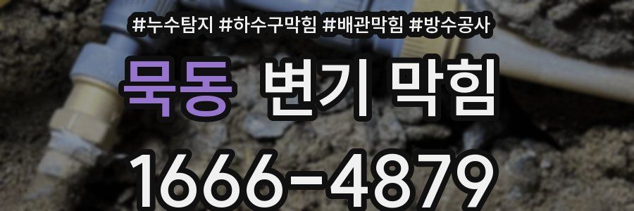 묵동 변기 막힘
