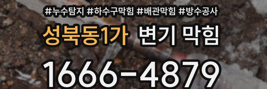 성북동1가 변기 막힘