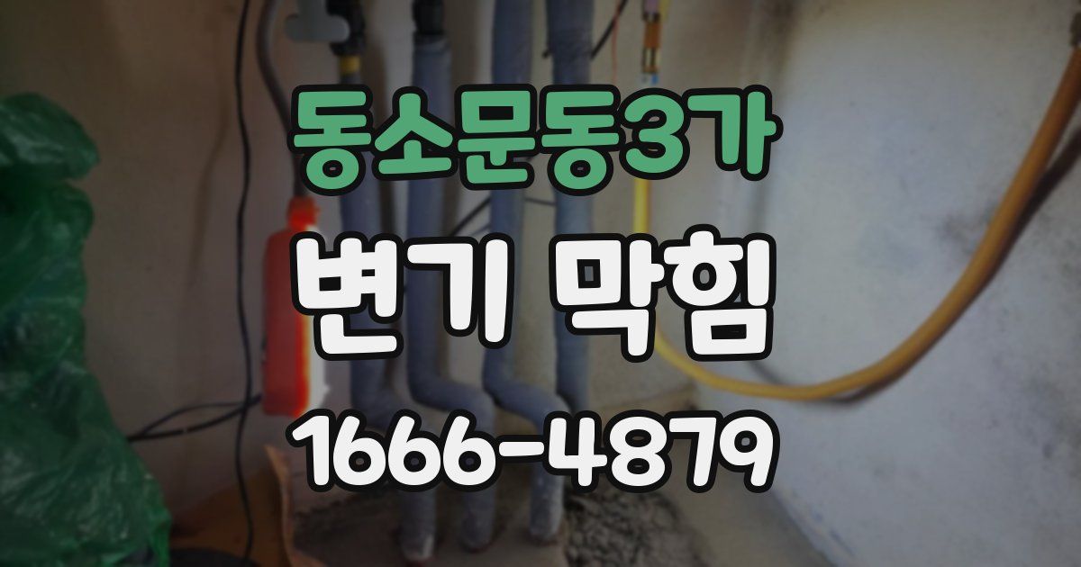 동소문동3가 변기 막힘