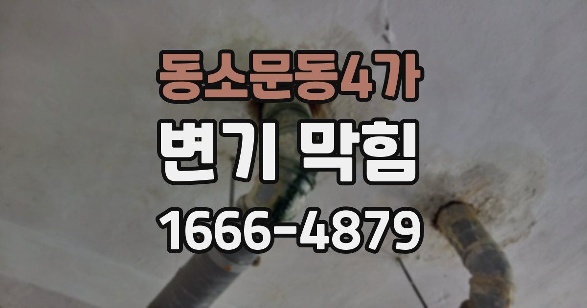동소문동4가 변기 막힘