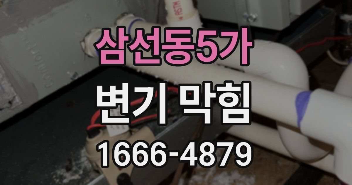 삼선동5가 변기 막힘